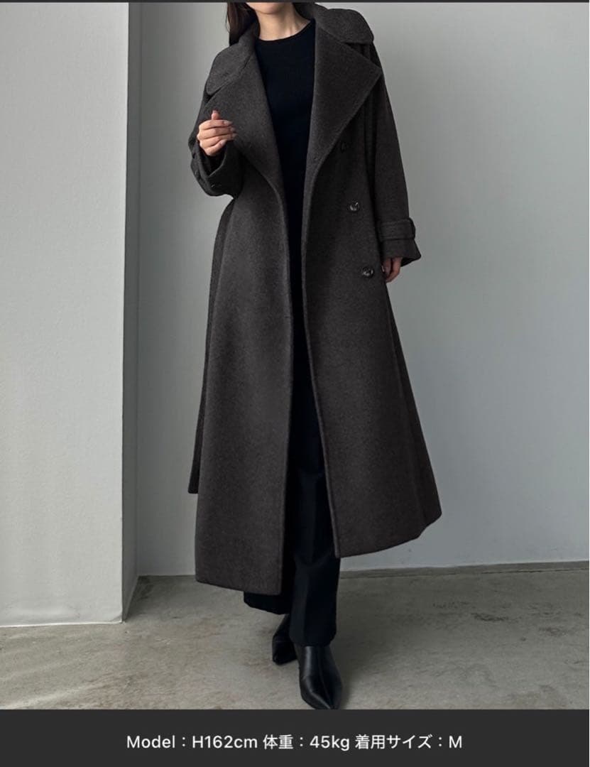 Louereロングコート M サイズ　ベルト付き
