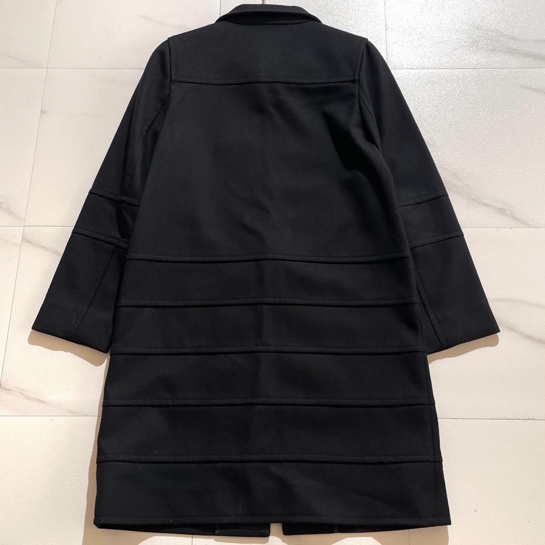 美品✨Courreges コート ジップデザイン 黒 サイズ38 裏地赤