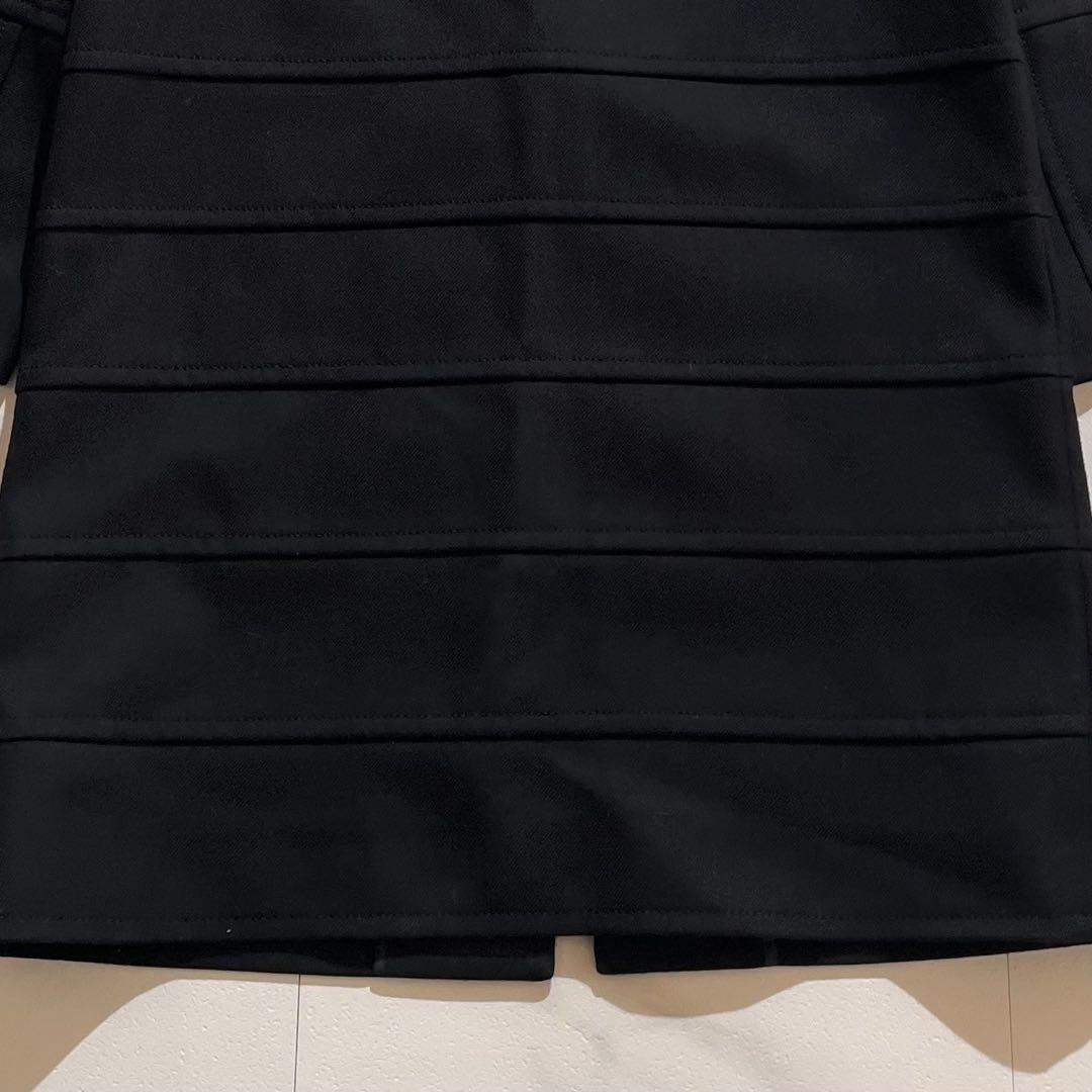 美品✨Courreges コート ジップデザイン 黒 サイズ38 裏地赤
