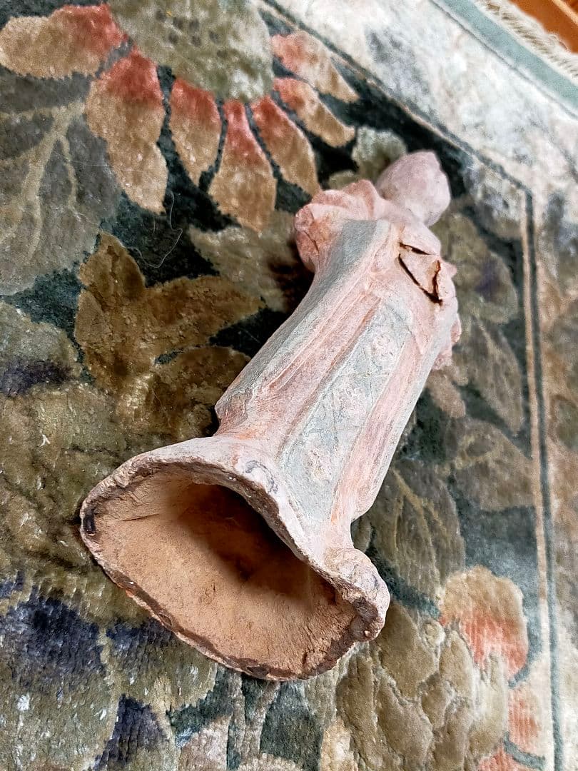 ♥時代♥　中国　婦人俑　三彩　発掘品　①　出土品　骨董　古玩