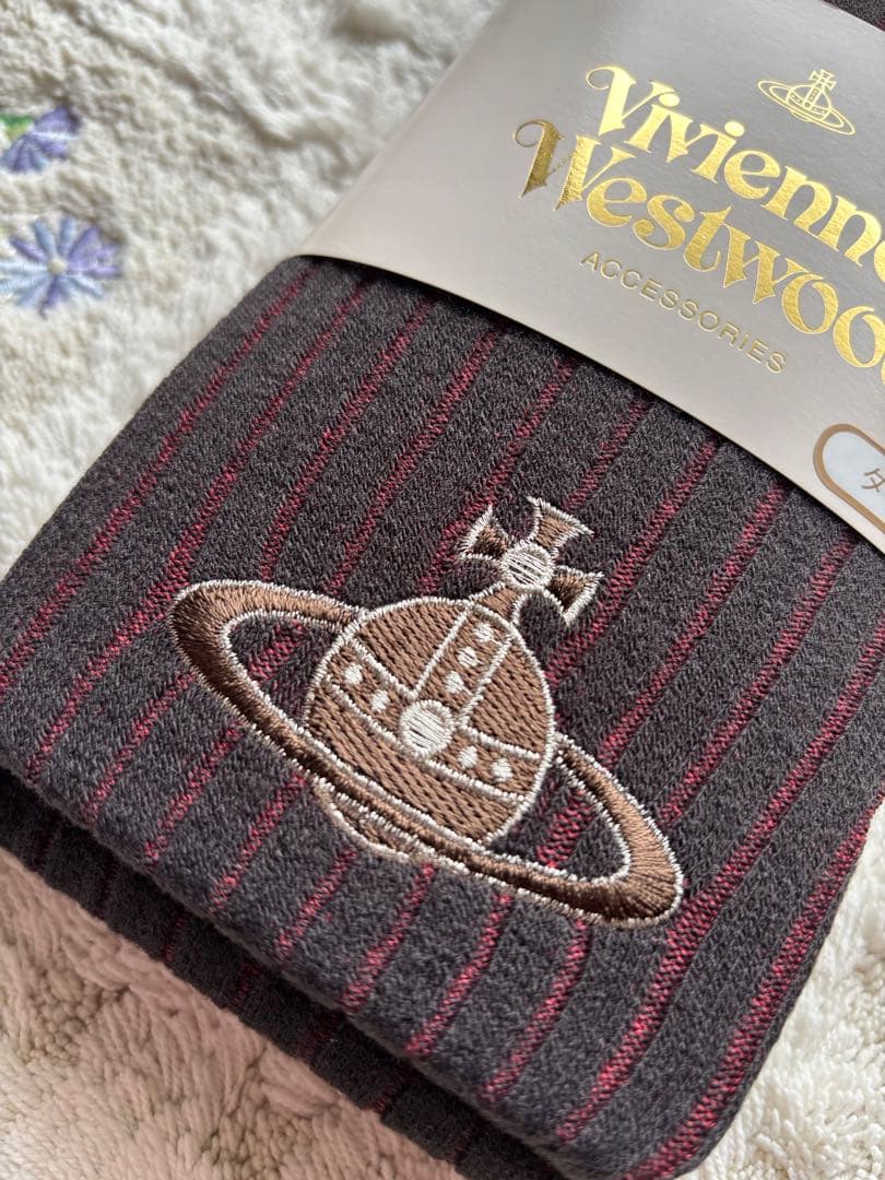 Vivienne Westwood 刺繍ロゴウールタイツ 廃盤　ブラウン