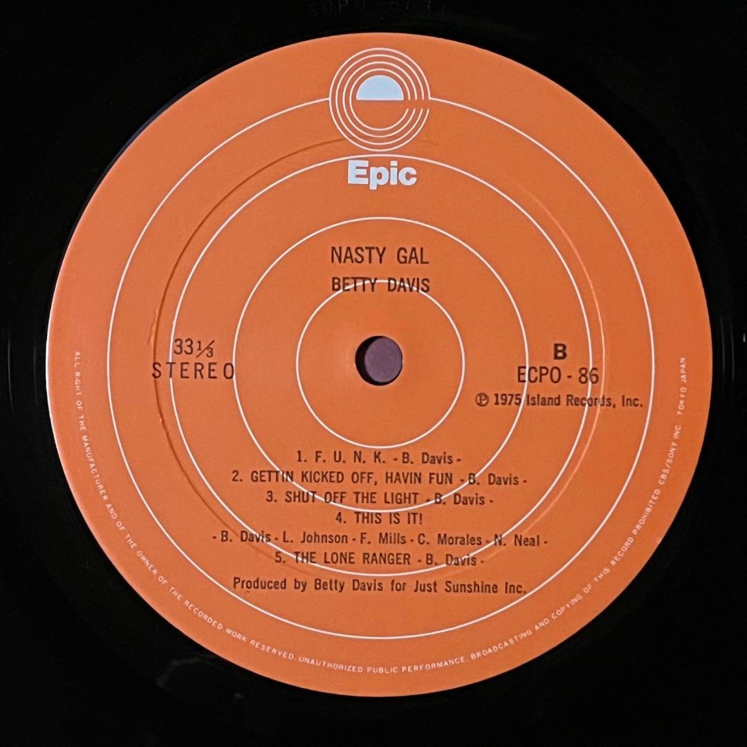【LP】Betty Davis ‎– Nasty Gal（ECPO-86）