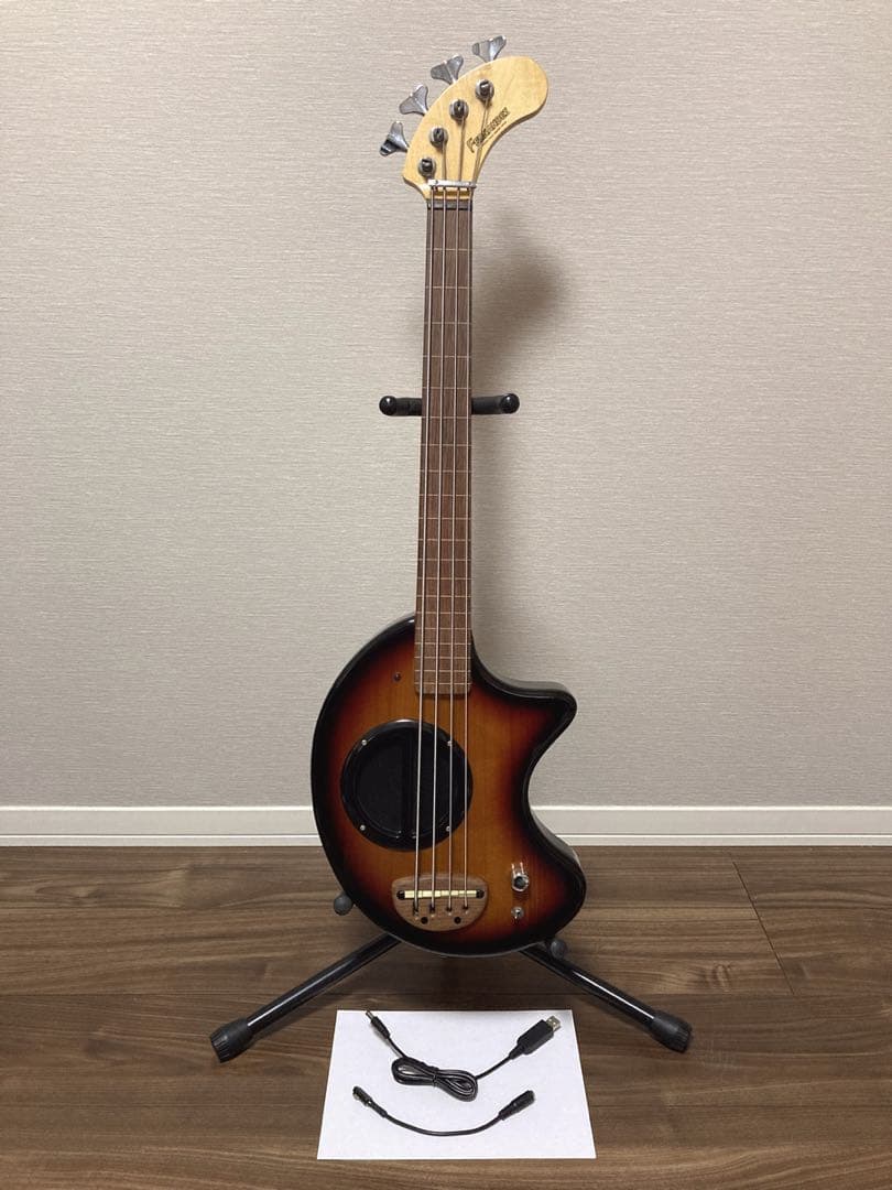 超美品 FERNANDES PIE-ZO サンバースト フレットレス ZO-3