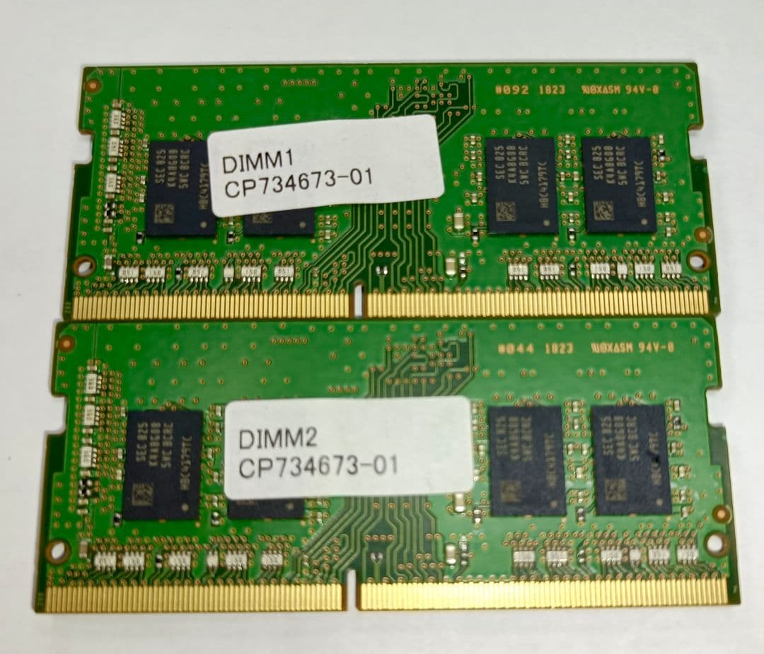 m*o様 8GB DDR4メモリモジュール 2枚セット動作品