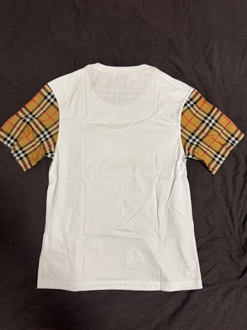 BURBERRY チェック柄袖 Tシャツ XS