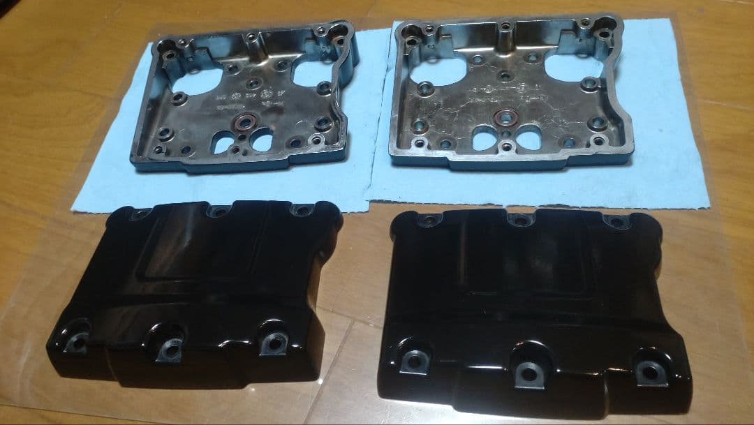 ハーレーTC88用ロッカーカバー＆ハウジング1台分　ブラックパウダーコート済