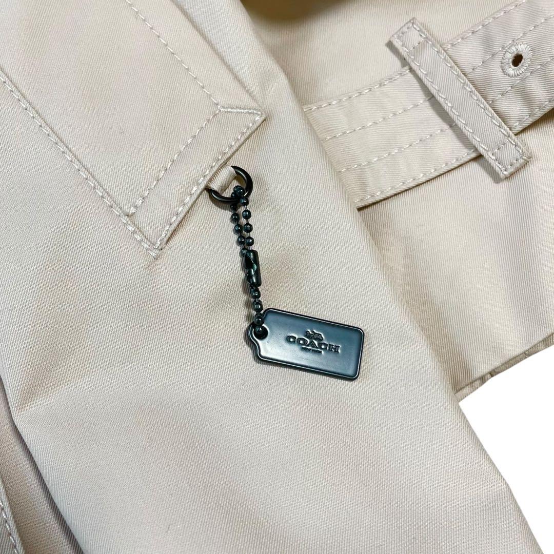 タグ付✨COACH トレンチコート シグネチャー 総柄ロゴ ベルト チャーム M