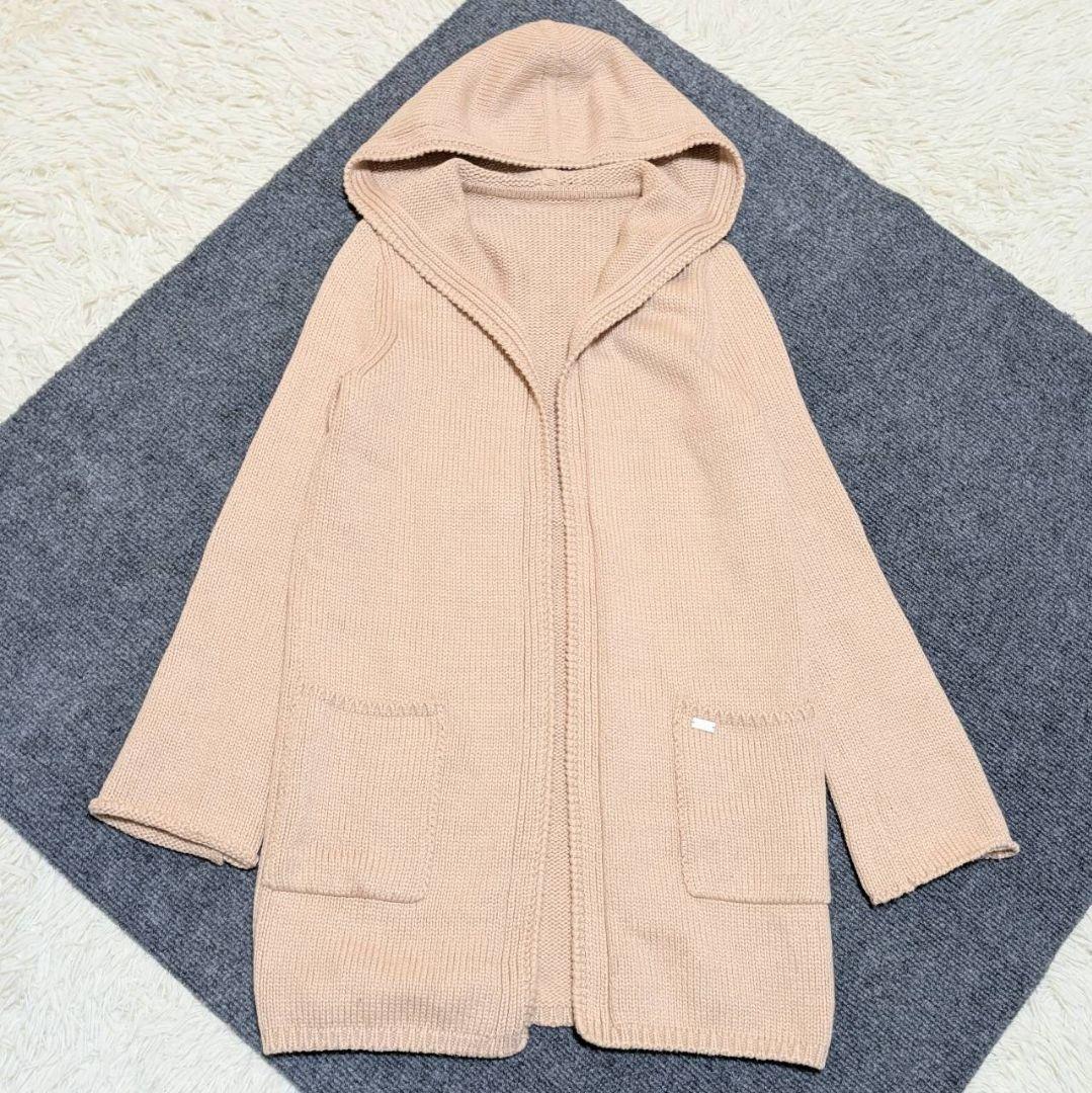 FOXEY エンジェルヘアコットン カーディガン フリーサイズ ベージュ