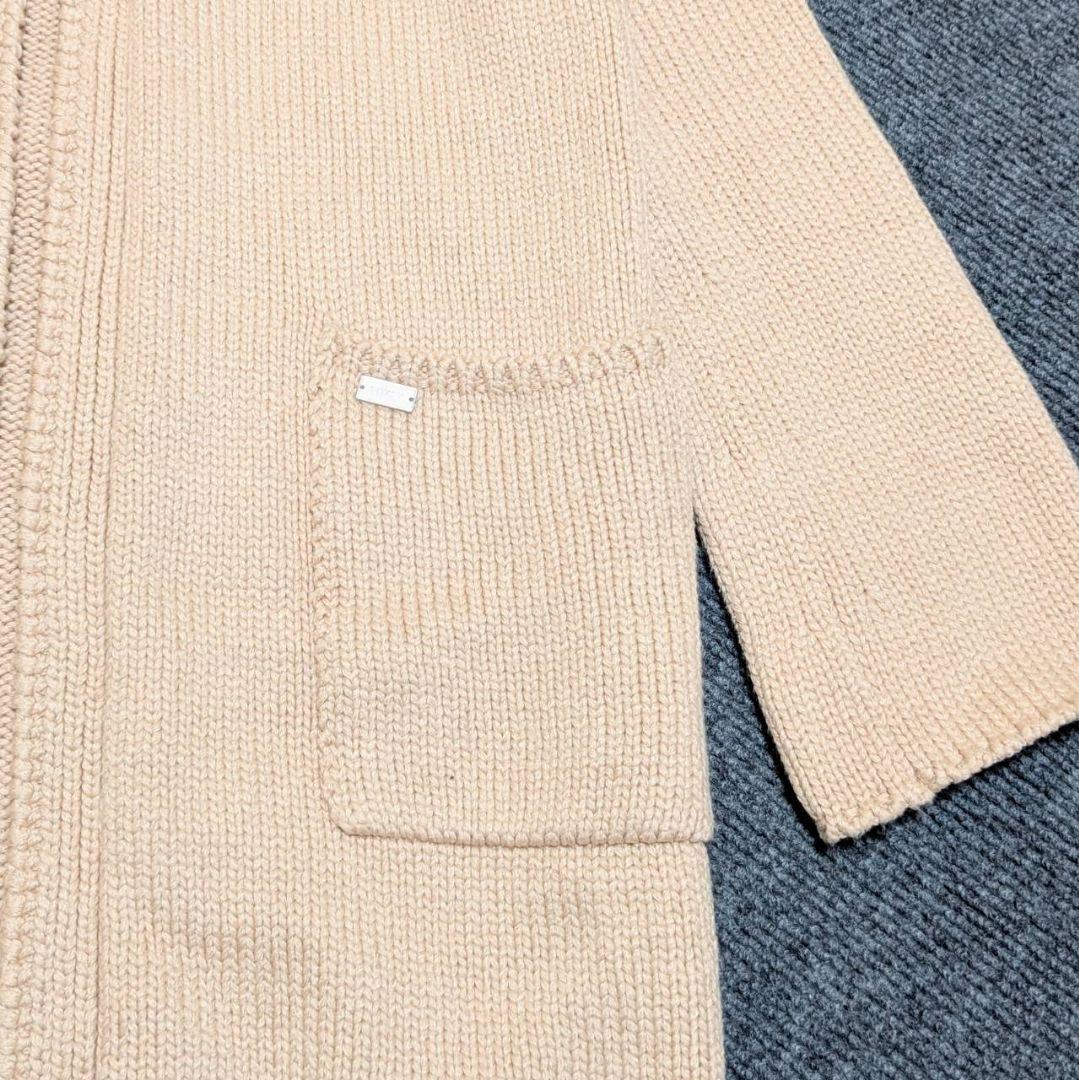 FOXEY エンジェルヘアコットン カーディガン フリーサイズ ベージュ