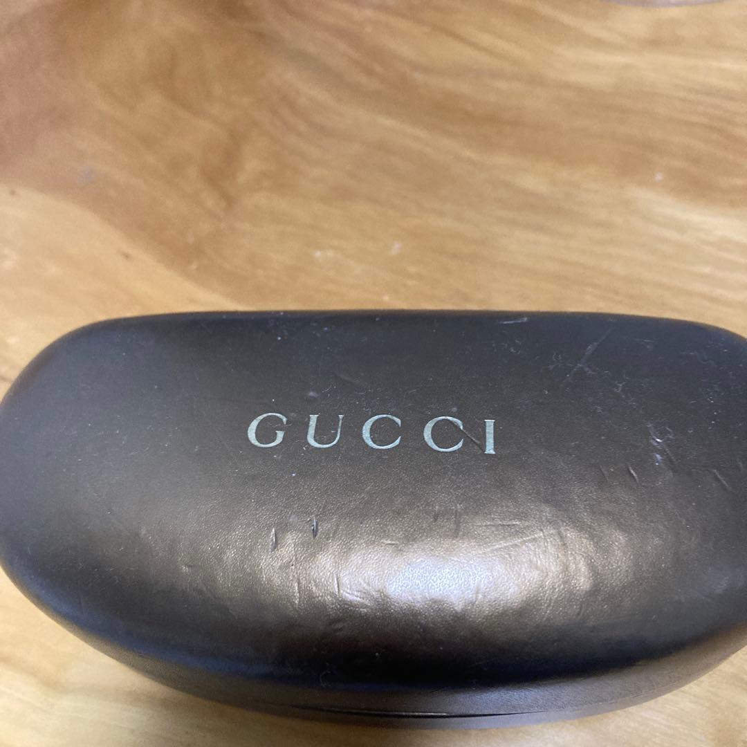 GUCCI シールド型サングラス クリアレンズ