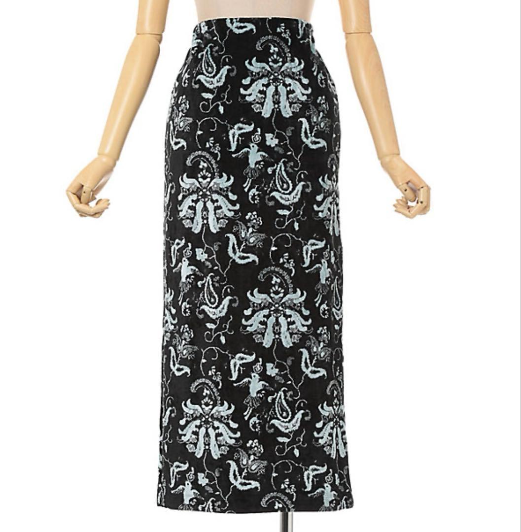 マメクロゴウチ Velour Jersey I-Line Skirt