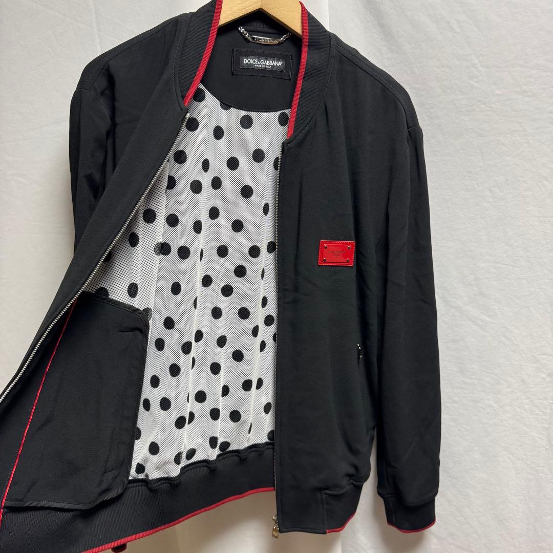 DOLCE&GABBANA ドルチェ&ガッバーナ　ロゴプレート　ブルゾン　リブ