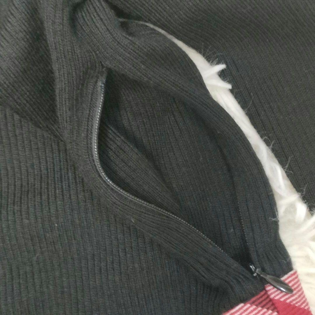 ほぼ未使用 BLUE LABEL CRESTBRIDGE チェック切替ワンピース