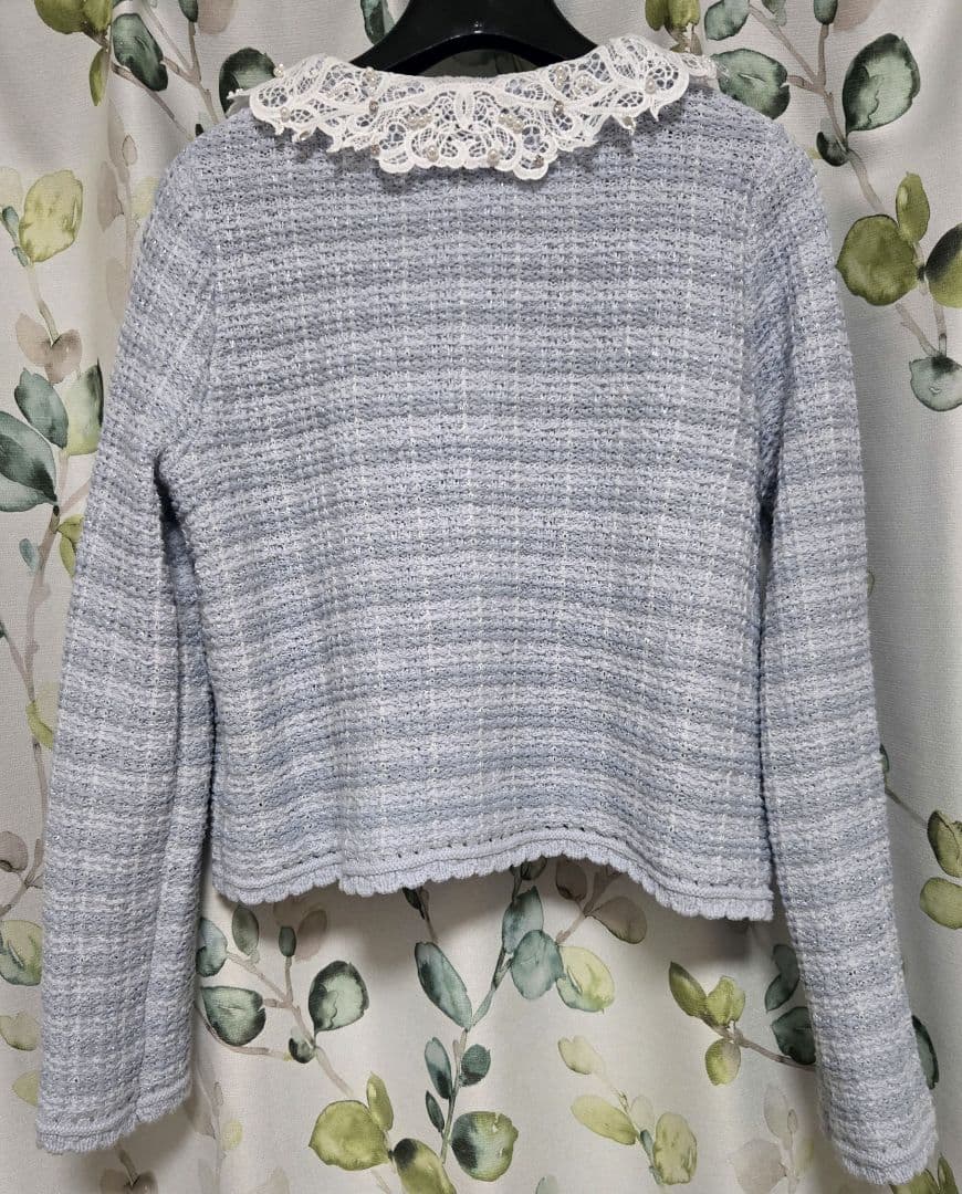 Rirandture　MARIEBELLEコラボ　レースカラーニットジャケット