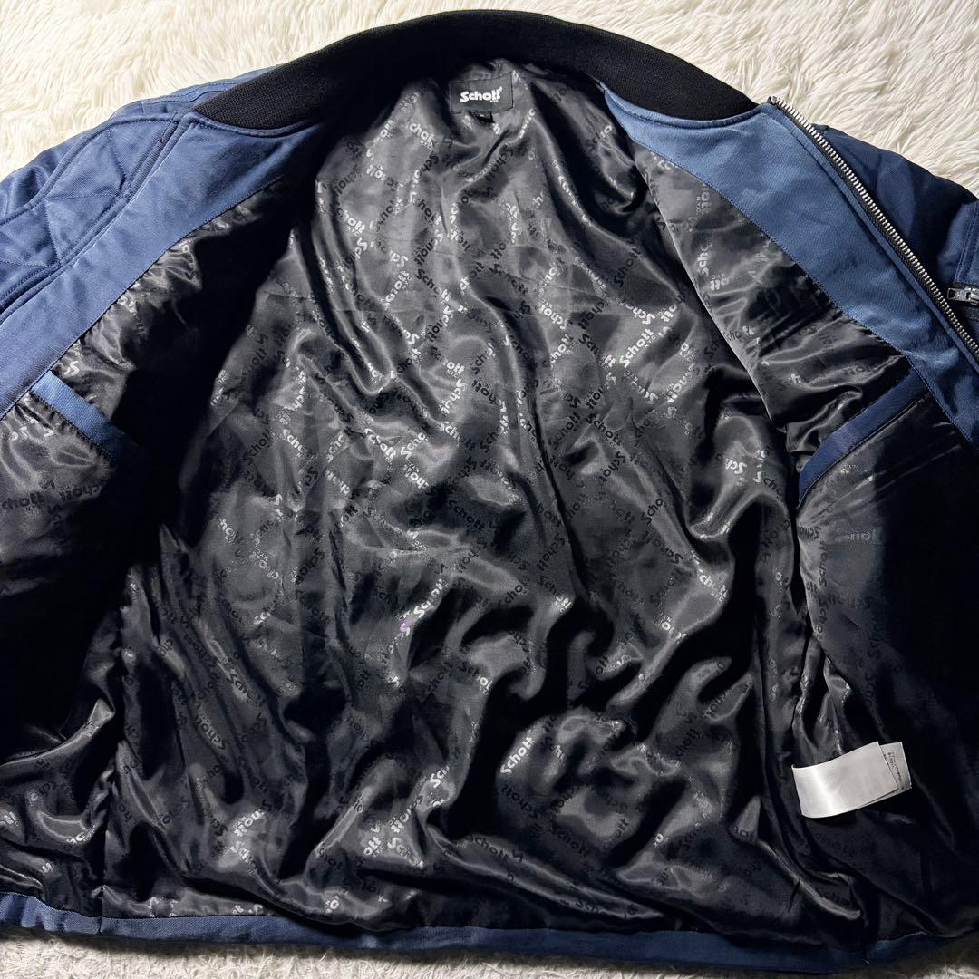 美品■schott フライトジャケット　MA-1 ブルー系　XL