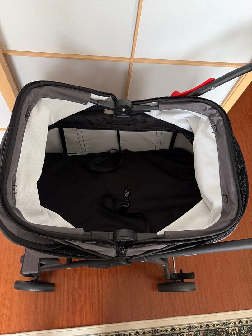 本日のみ　パンダロリ　ペットカート グレー　２ＷＡＹ　折りたたみ耐荷重20kg