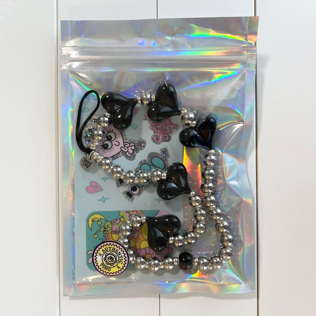 【String Ting 】スティールマイハート　ミッドナイト　ストラップ正規品