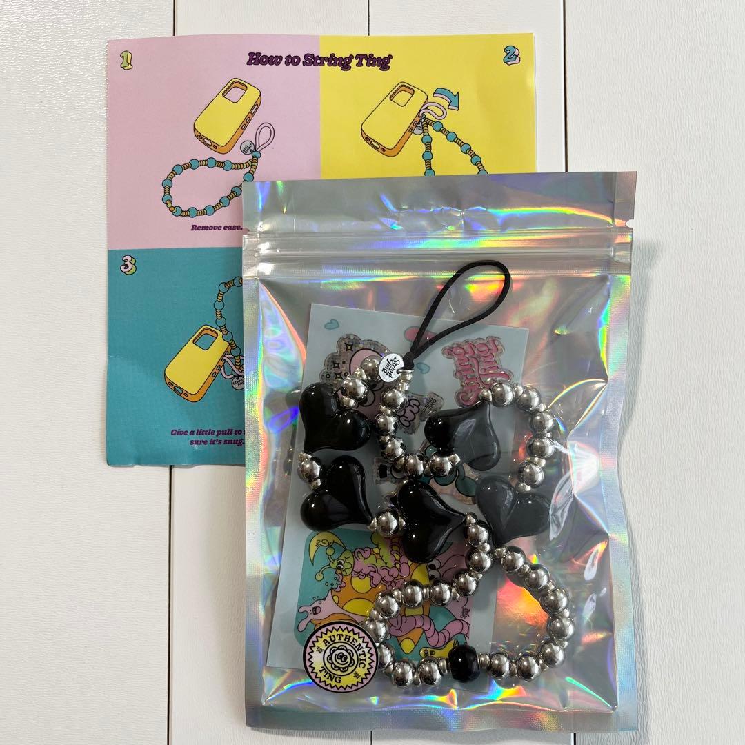 【String Ting 】スティールマイハート　ミッドナイト　ストラップ正規品