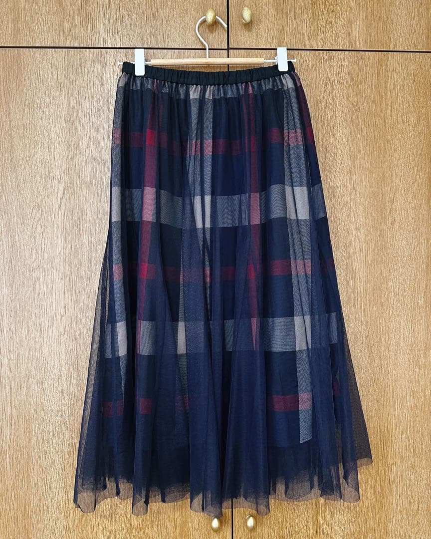 ＊シービークレストブリッジ クレストブリッジチェックチュールレイヤードスカート