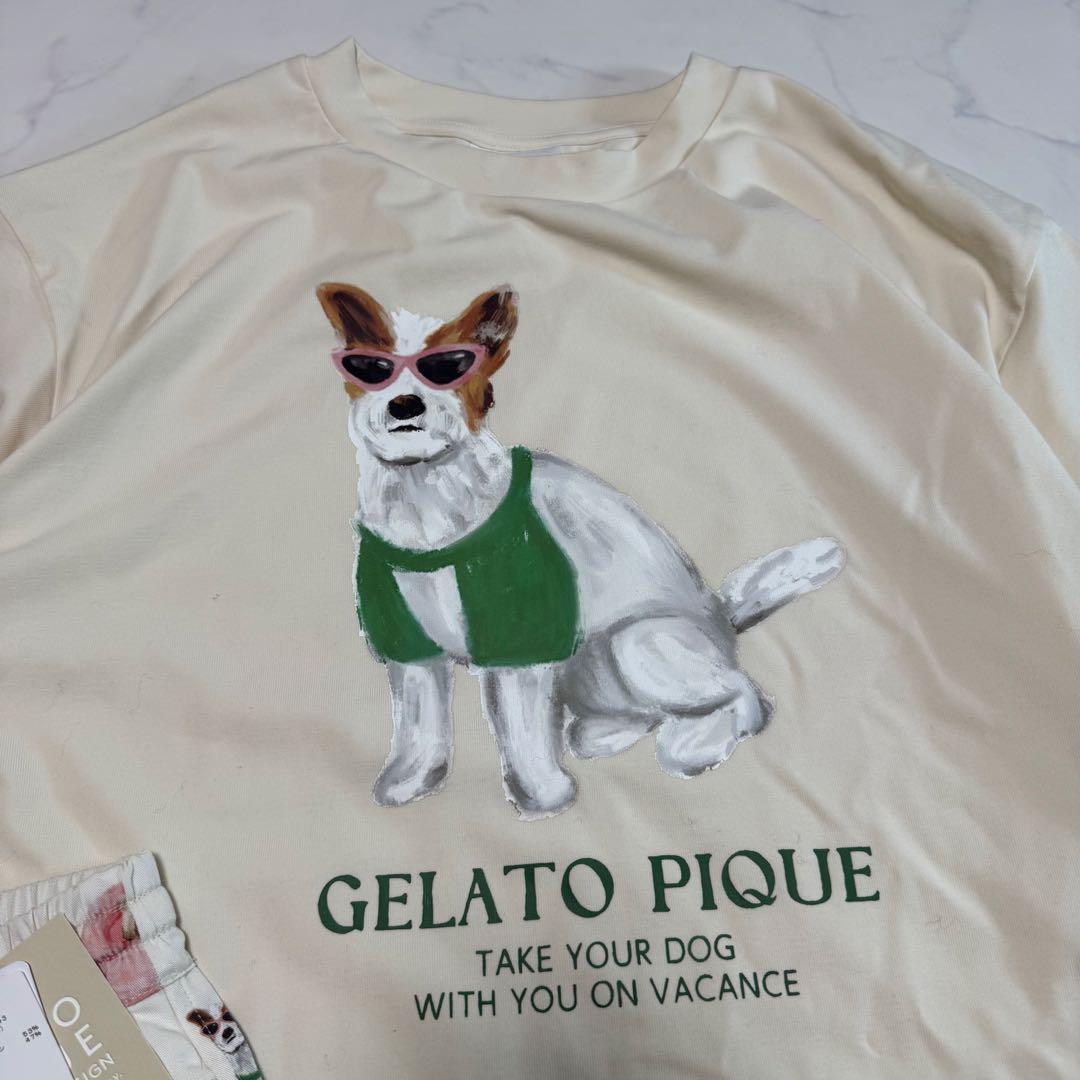 タグ付新品 ジェラピケ Dogルームウェア Ｔシャツ ハーフパンツ 上下セット