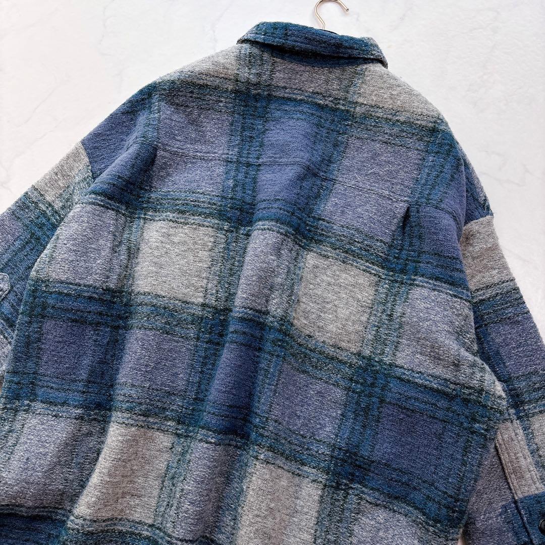 【ISABEL MARANT ETOILE】シャツ型　ロングコート　チェック　青
