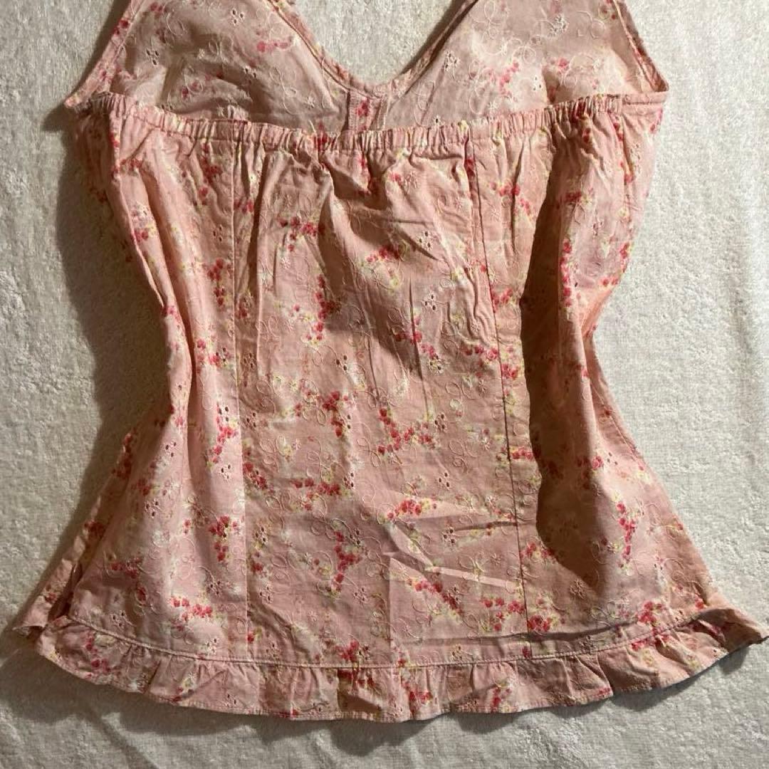 2000s 旧タグ LIZLISA 姫ロリ ホルターネックふりふりキャミ ピンク