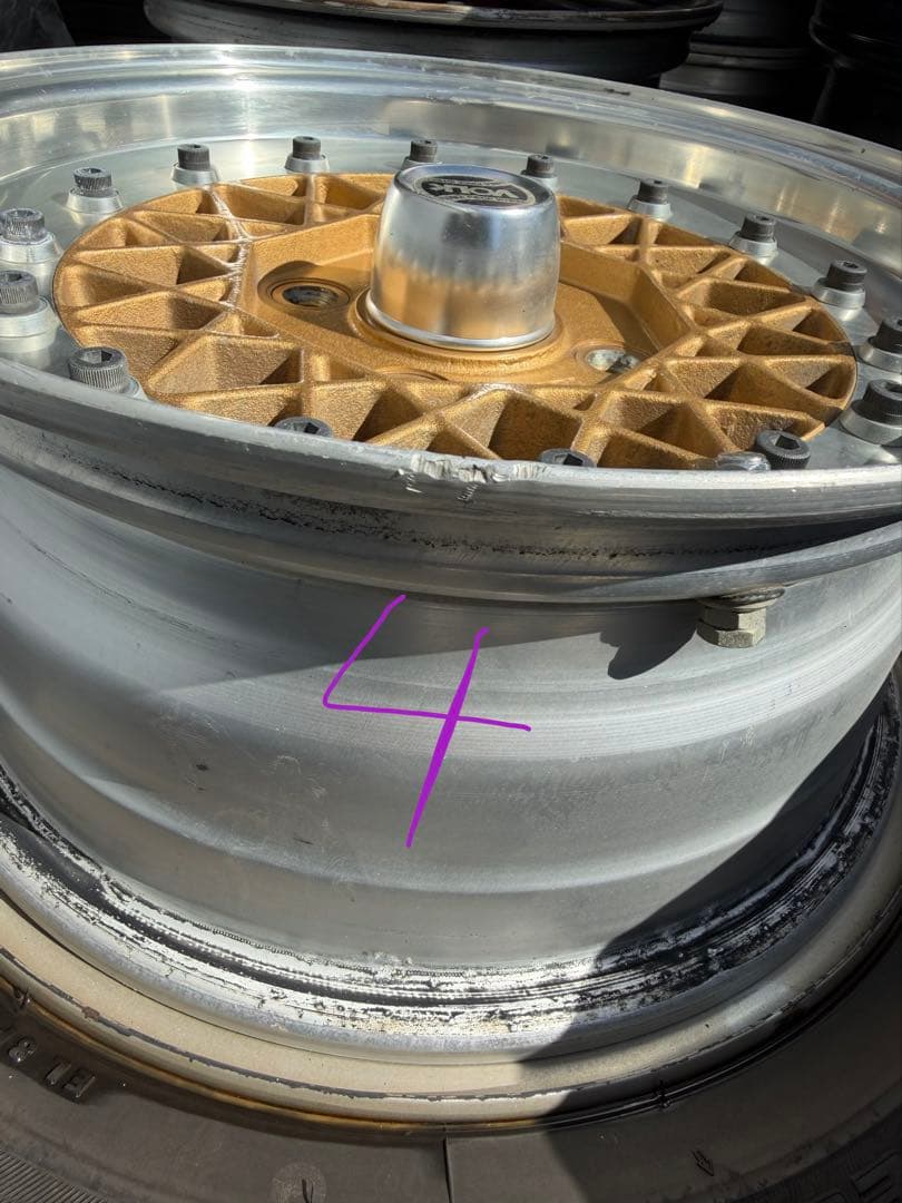 【希少品】【旧車】RAYS VOLK MESH 14インチ ゴールドメッシュ