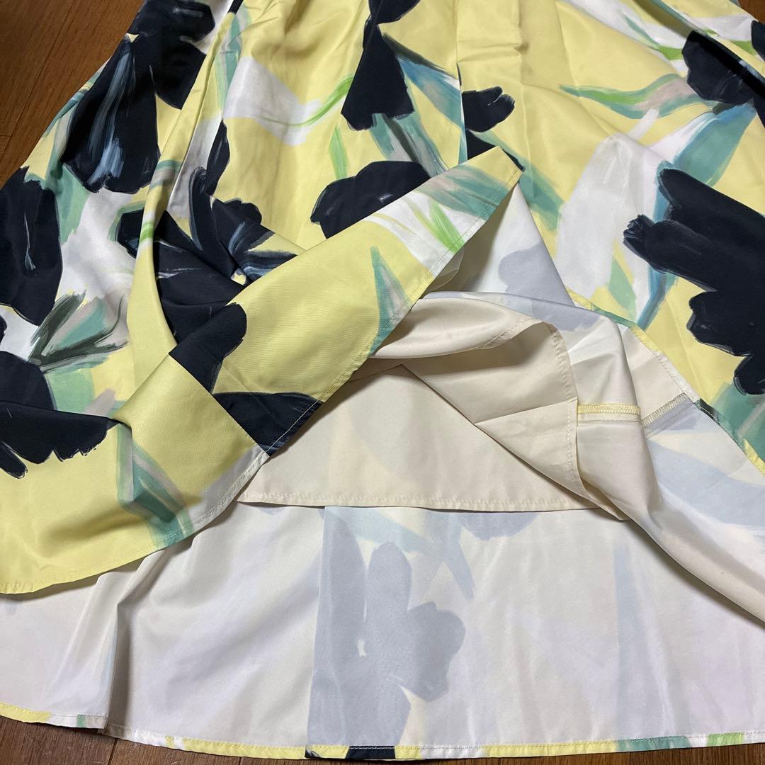 fennel フラワー　フレアースカート　イエロー9号 新品　ヤマダヤ