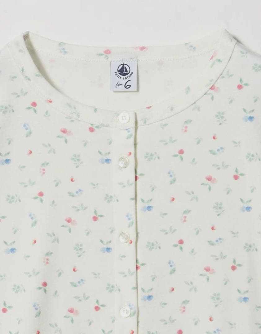 未使用⭐︎6ロクPETIT BATEAU ⭐︎別注カーディガン花柄