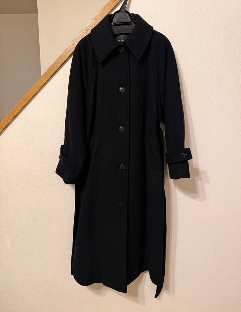 UNITED TOKYO 2WAY ウールロングコート ブラック