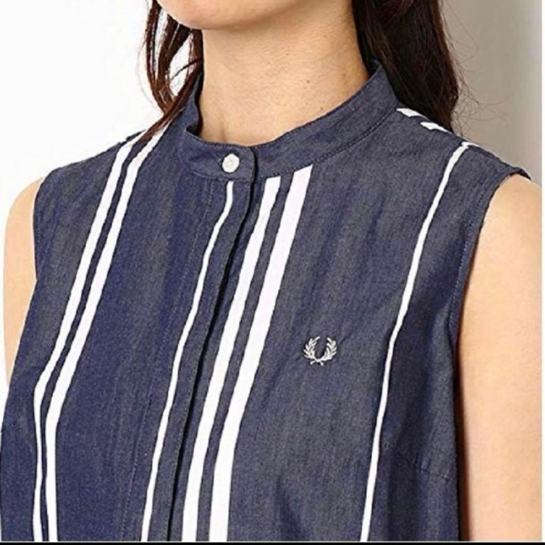 FRED PERRY ノースリーブストライプワンピース