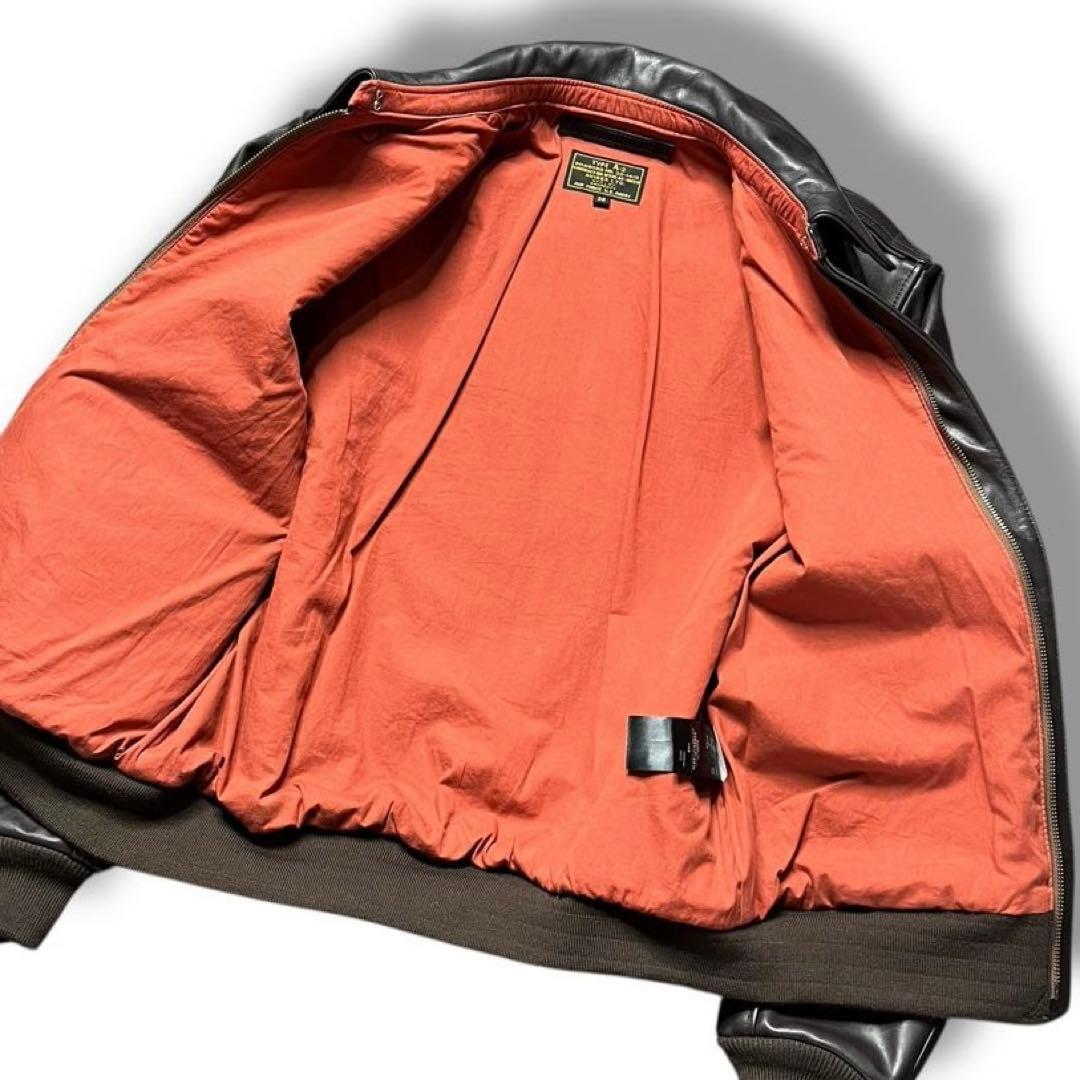 美品 AVIREX レザー A-2 フライトジャケット ミリタリー ライダース