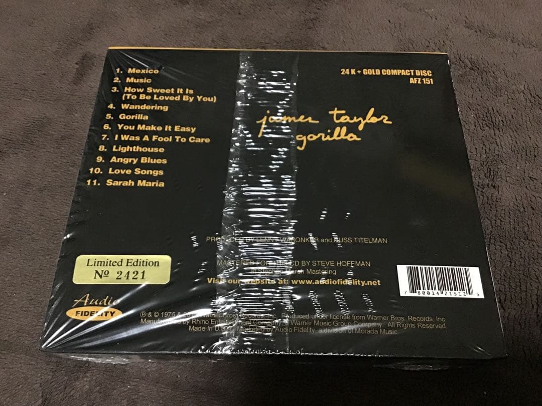 美品❣️高音質ゴールドCD『JAMES TAYLORジェイムス・テイラー　ゴリラ』