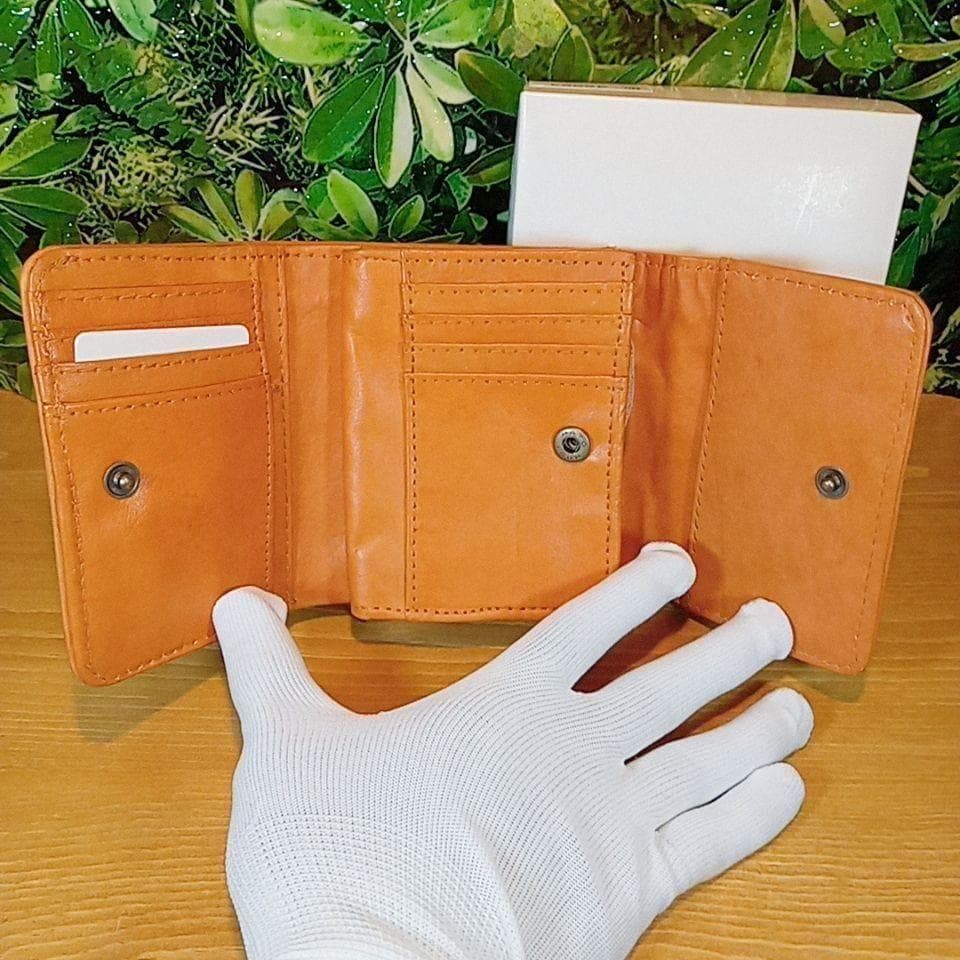 最終値下げ　新品　本革　レディース　折り財布　ミニ財布　ズッケロ　牛革　ブラウン