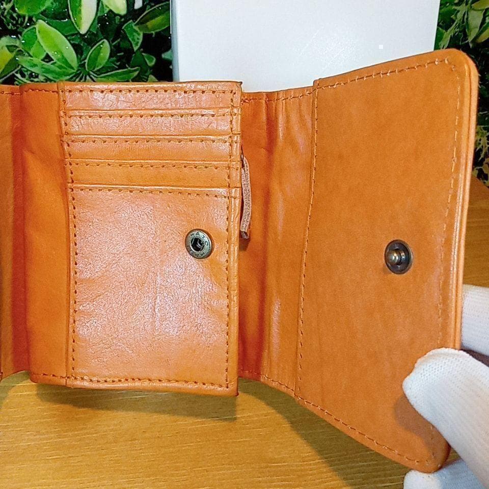 最終値下げ　新品　本革　レディース　折り財布　ミニ財布　ズッケロ　牛革　ブラウン