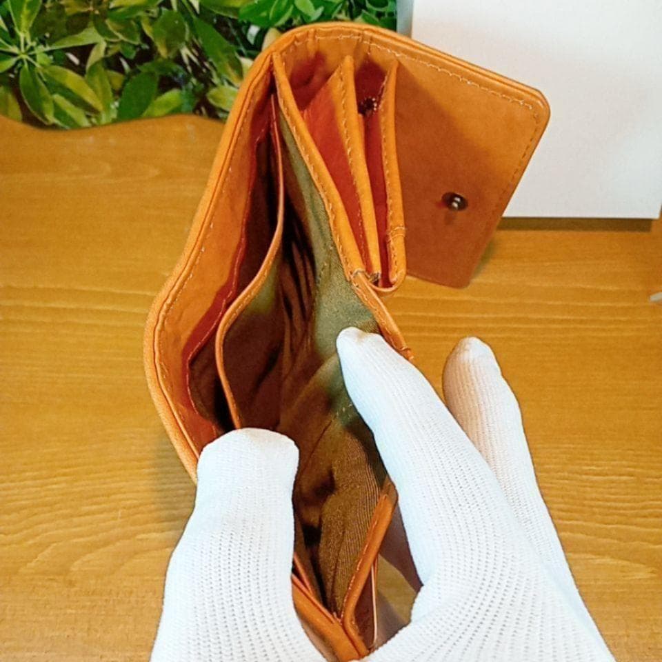 最終値下げ　新品　本革　レディース　折り財布　ミニ財布　ズッケロ　牛革　ブラウン