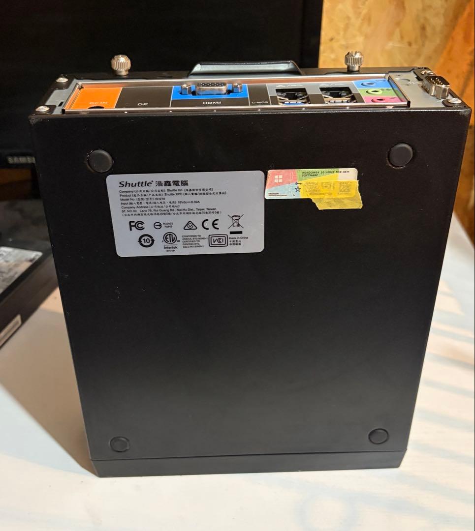 Shuttle XH270 ベアボーンpc SSD256GB HDD 1TB