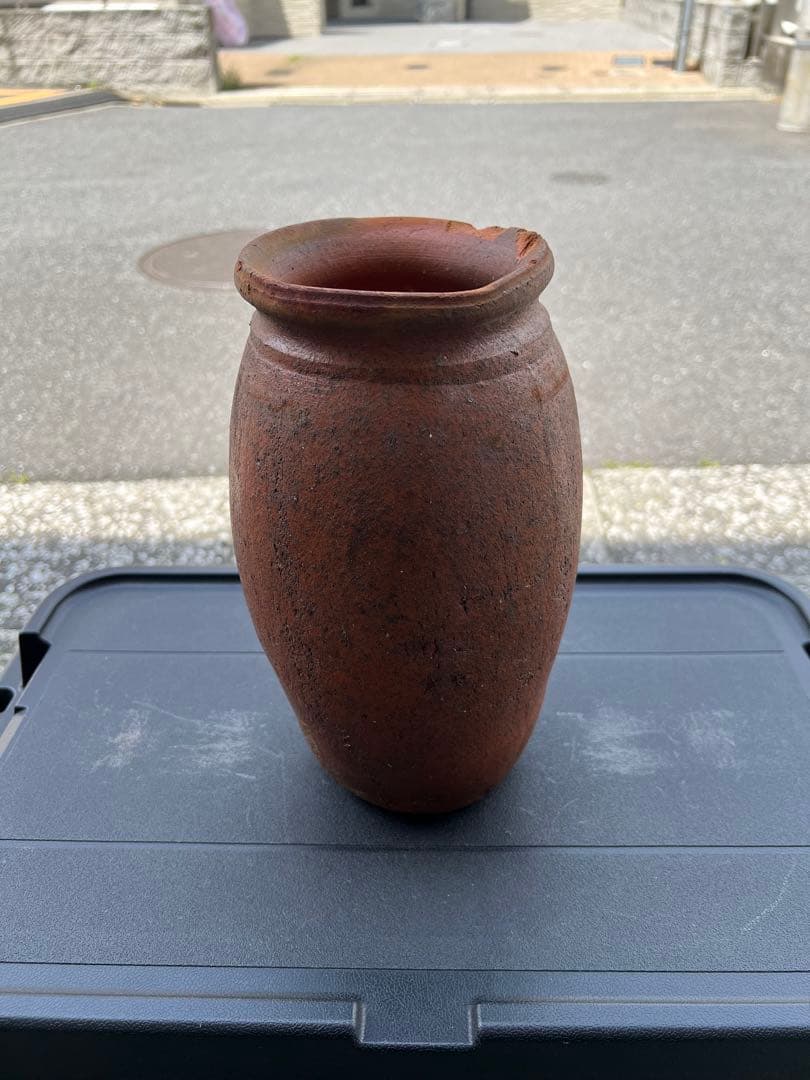 蛸壺 壷 花入 花器 花瓶 陶器 焼物 民藝 時代品 古道具 漁具 JAPAN