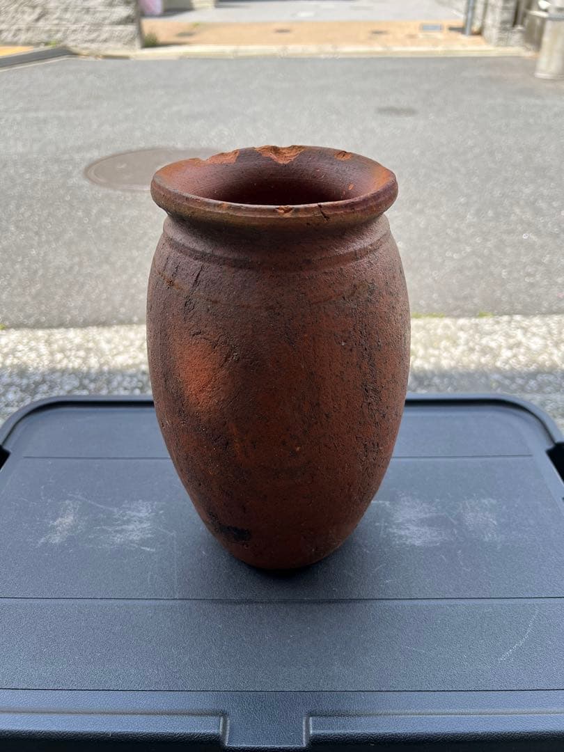 蛸壺 壷 花入 花器 花瓶 陶器 焼物 民藝 時代品 古道具 漁具 JAPAN