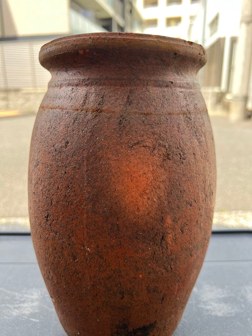 蛸壺 壷 花入 花器 花瓶 陶器 焼物 民藝 時代品 古道具 漁具 JAPAN