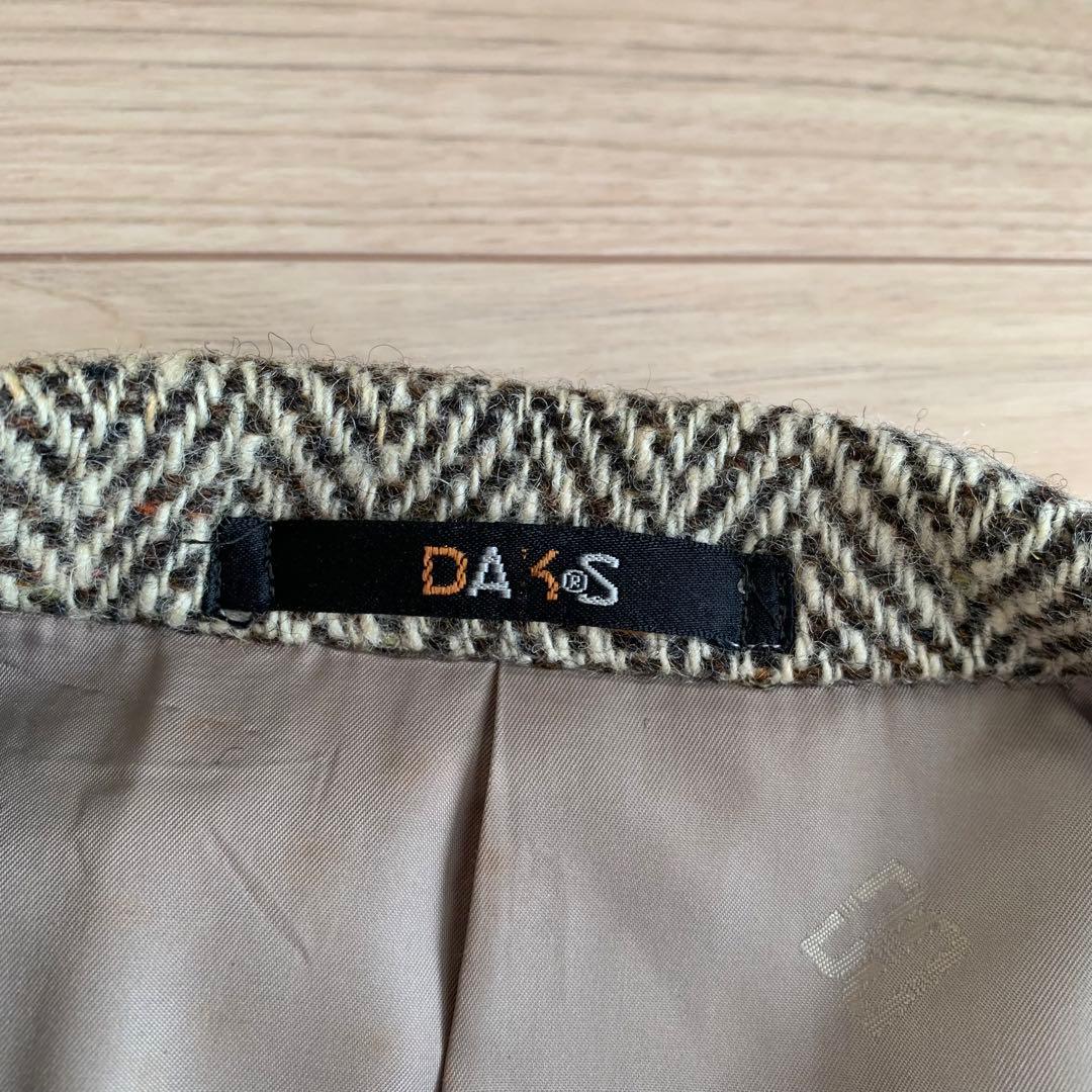 DAKS テーラードジャケット ツイード ヘリンボーン ブラウン AB5
