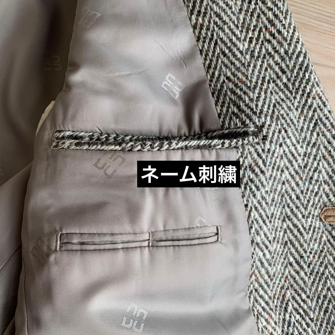 DAKS テーラードジャケット ツイード ヘリンボーン ブラウン AB5