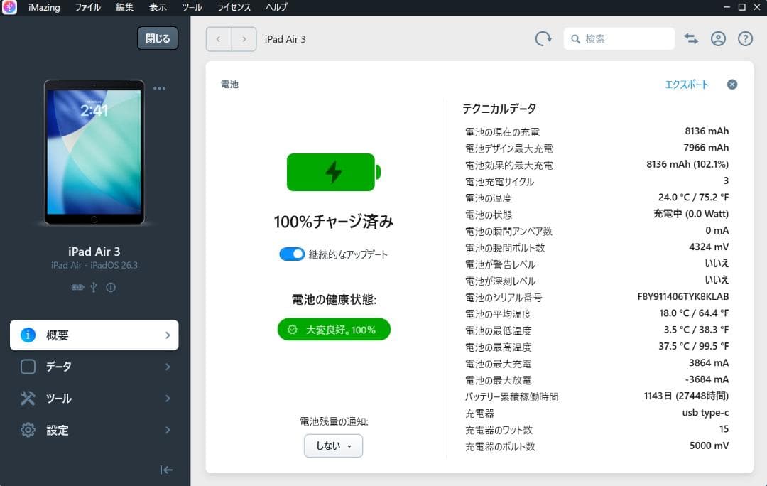 iPad Air 第3世代 Wi-Fi+Cellular 64GBスペースグレイ