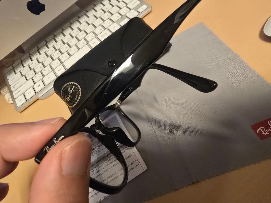 Ray-Ban ブラック サングラス ウェリントンスタイル