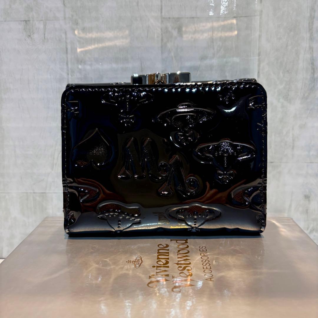 Vivienne Westwood 3つ折り財布 / エナメルブラック