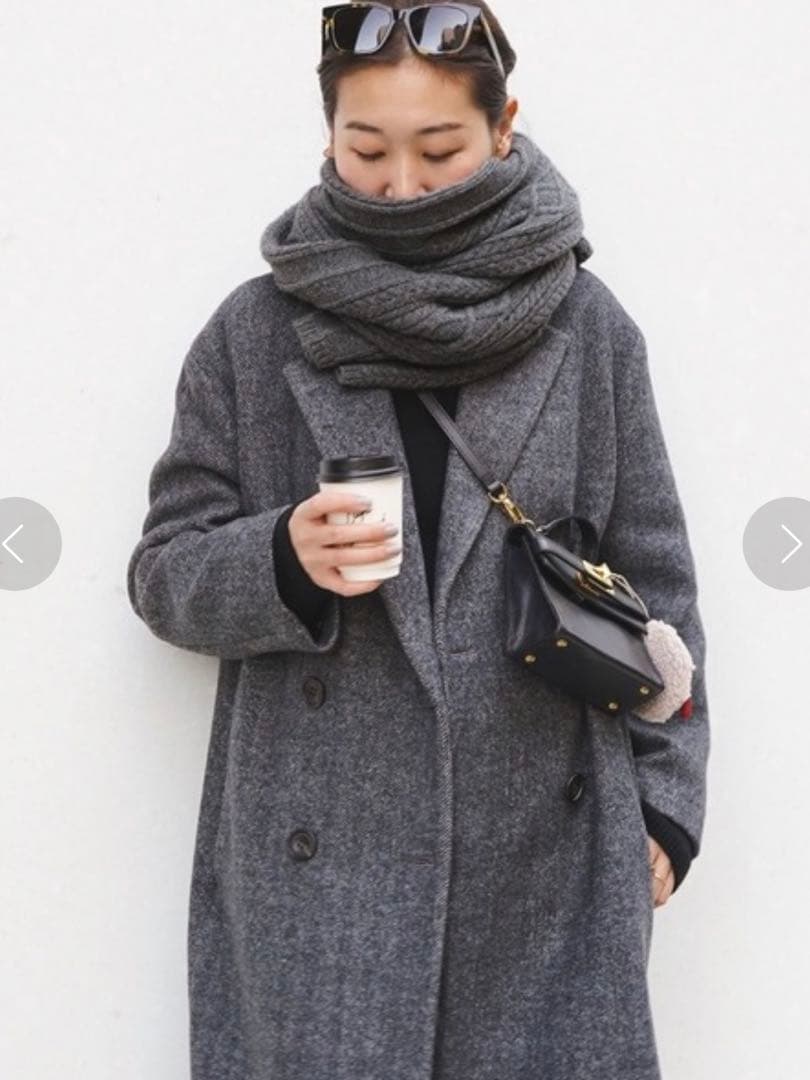 Deuxieme Classe Cable Scarf ブラック