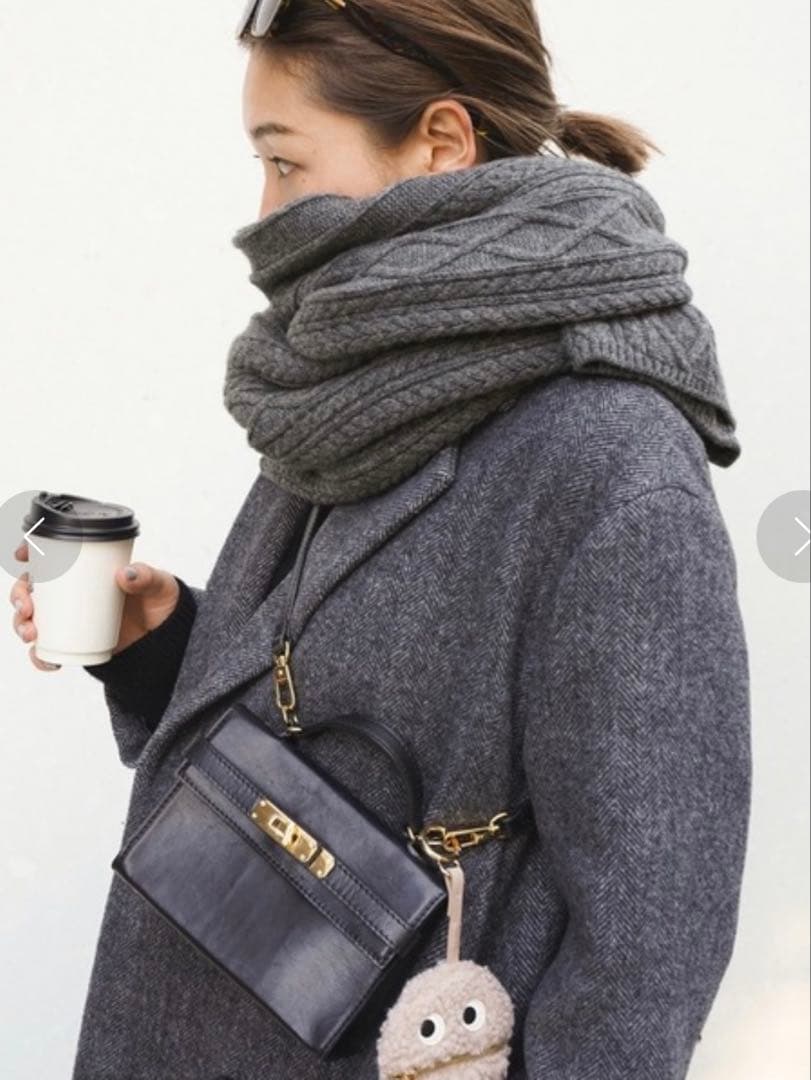 Deuxieme Classe Cable Scarf ブラック