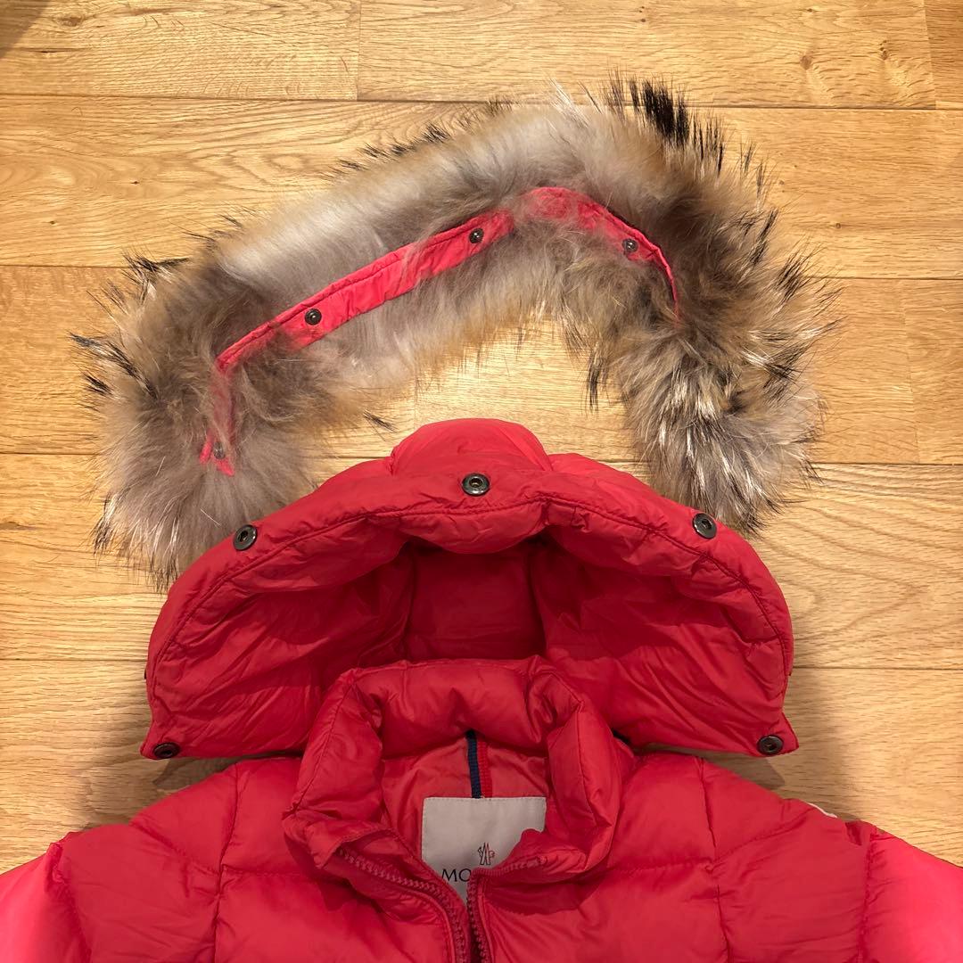 モンクレール Moncler ベビー フード付きダウンオールインワン ピンク