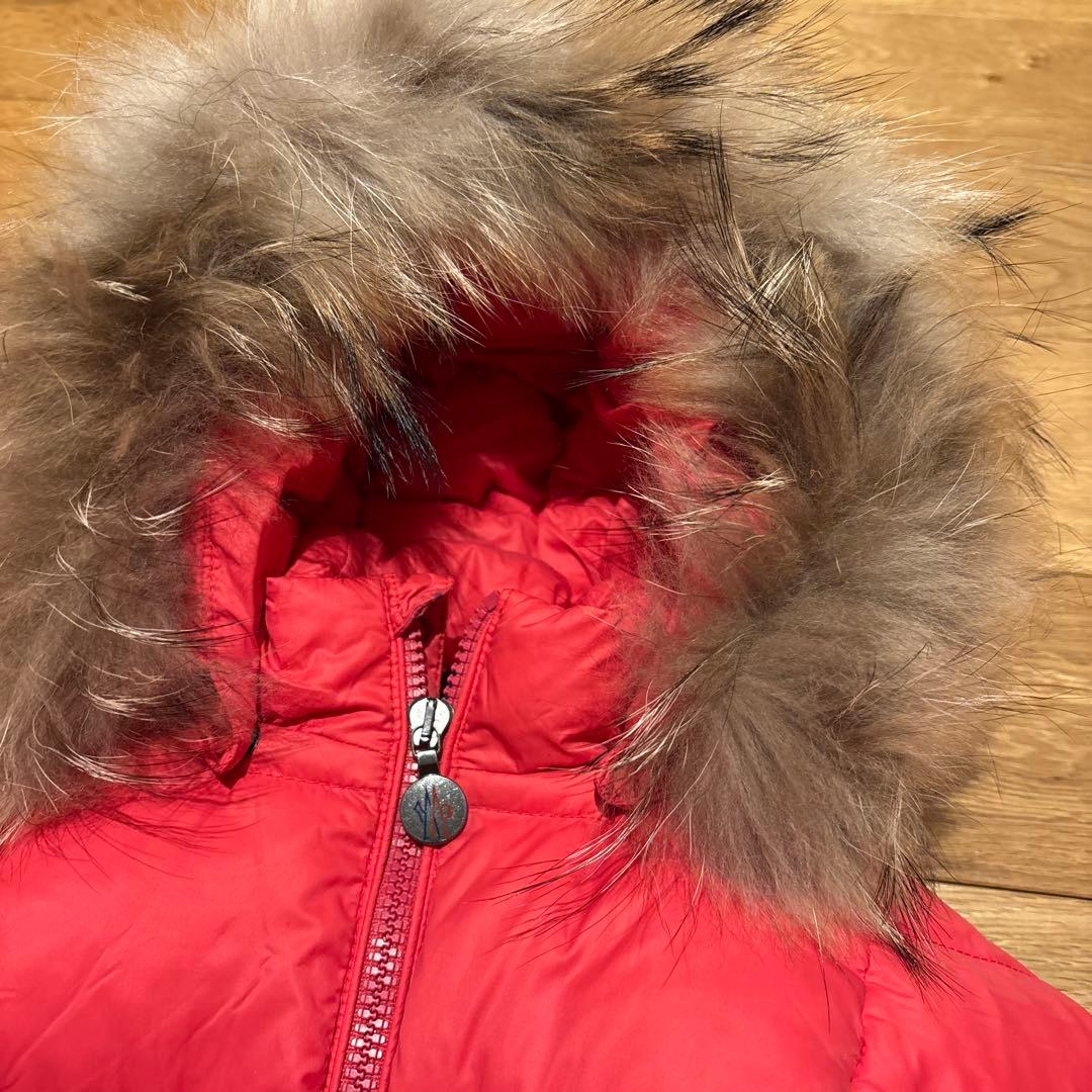 モンクレール Moncler ベビー フード付きダウンオールインワン ピンク