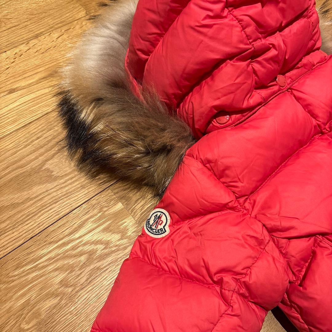 モンクレール Moncler ベビー フード付きダウンオールインワン ピンク